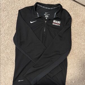 Nike Black Miami University Quarter-Zip Top